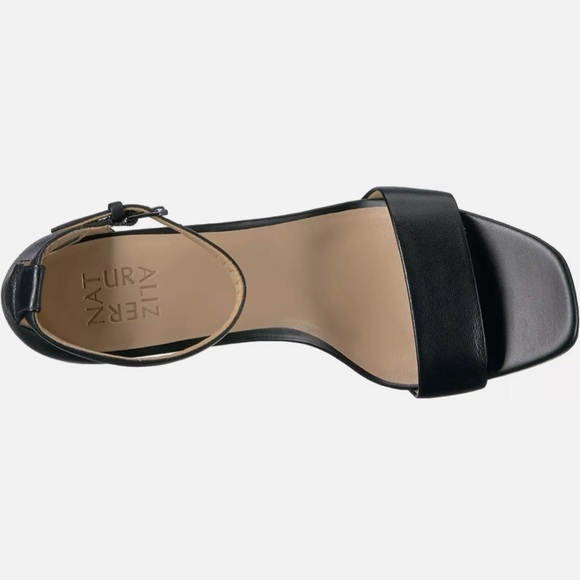 Naturalizer Women's “Joy” Black Leather 4” Heeled Sandal 0.5” platform S… - Picture 6 of 12